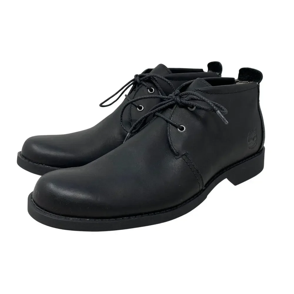 Timberland 5922R Black Leather Chukka Boots Mens US 8.5 EU 42 Lace Up Casual